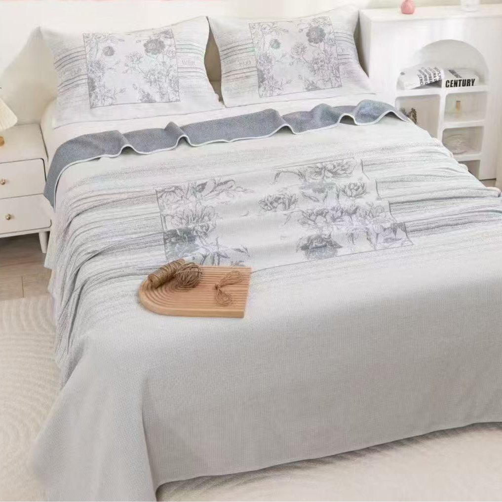 【墨染牡丹】高端天麻床盖200*230