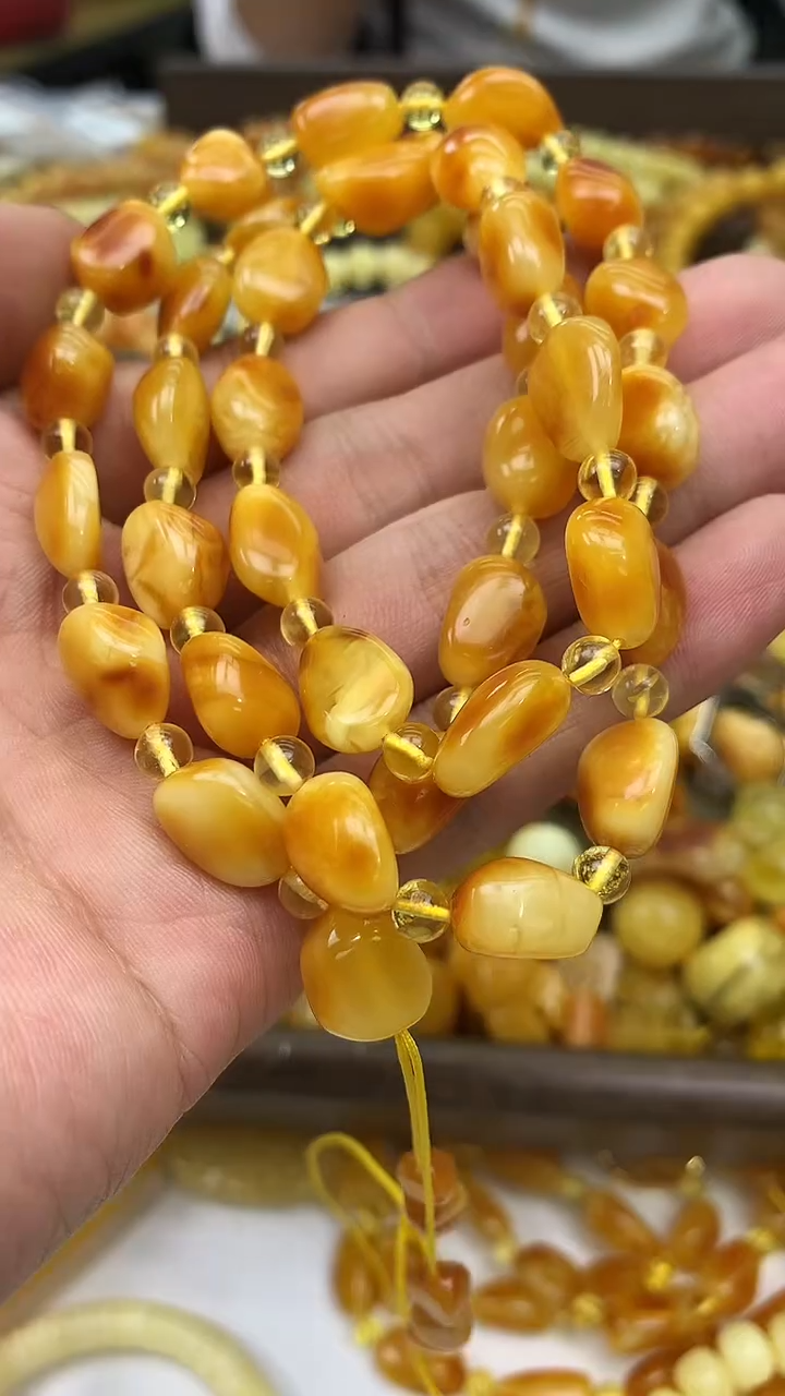 裸石蜜蜡未镶嵌链子卡10