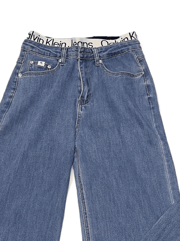 （TOYO）双腰头牛仔裤辣妹无痛增高