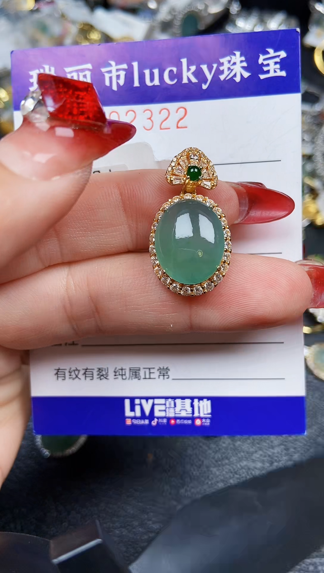 【闪购商品】翡翠颈饰银S925镶嵌2322