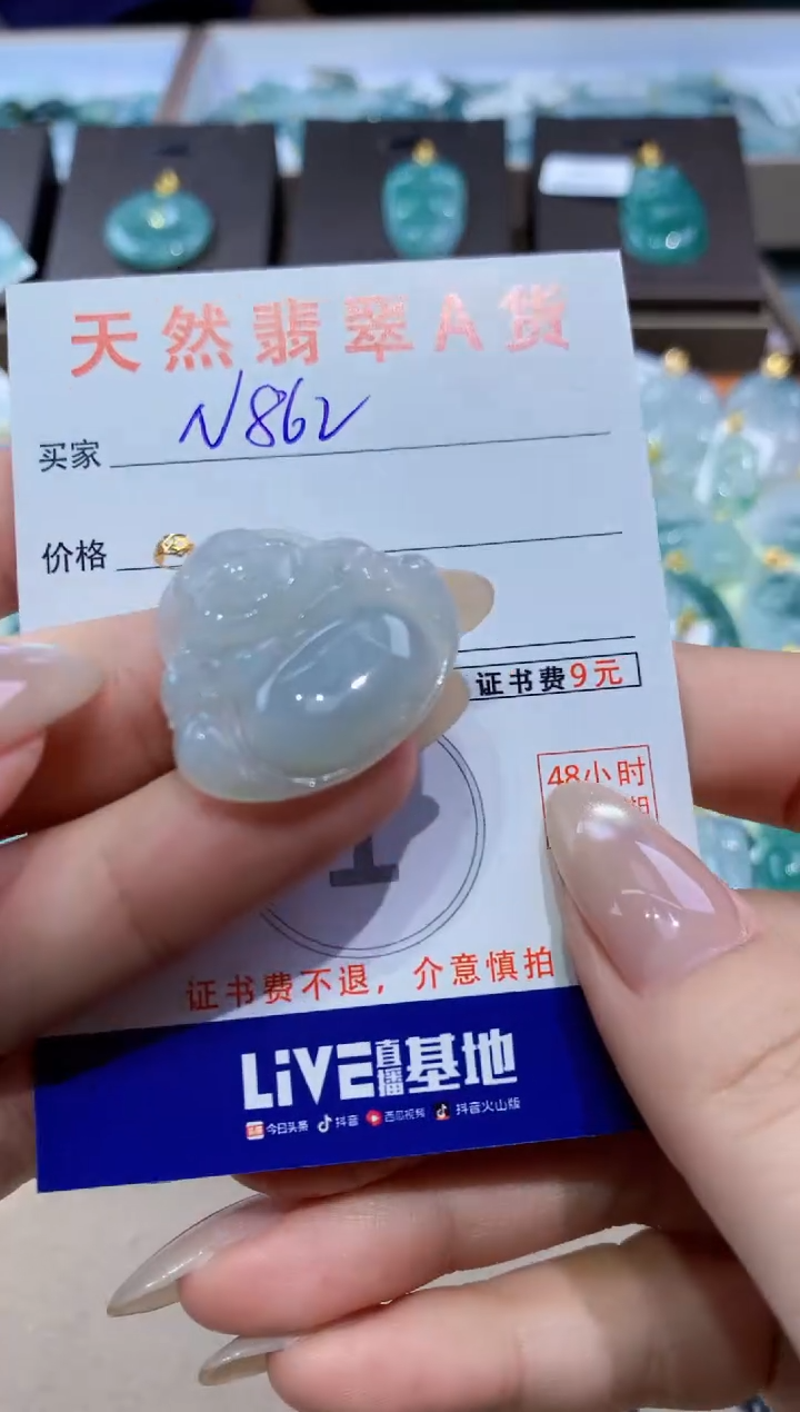 颈饰未镶嵌翡翠天然缅甸翡翠A货挂件 