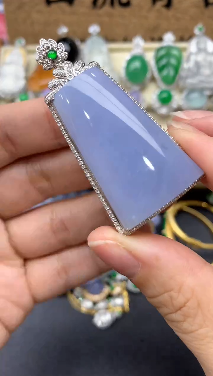 【闪购商品】翡翠颈饰18K金镶嵌439-分单-总价13750