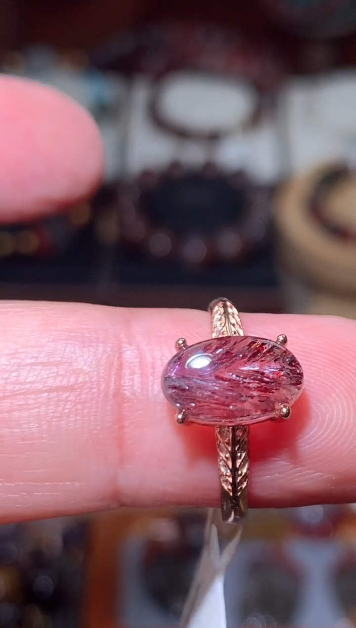 未镶嵌珠宝半成品水晶超七戒指