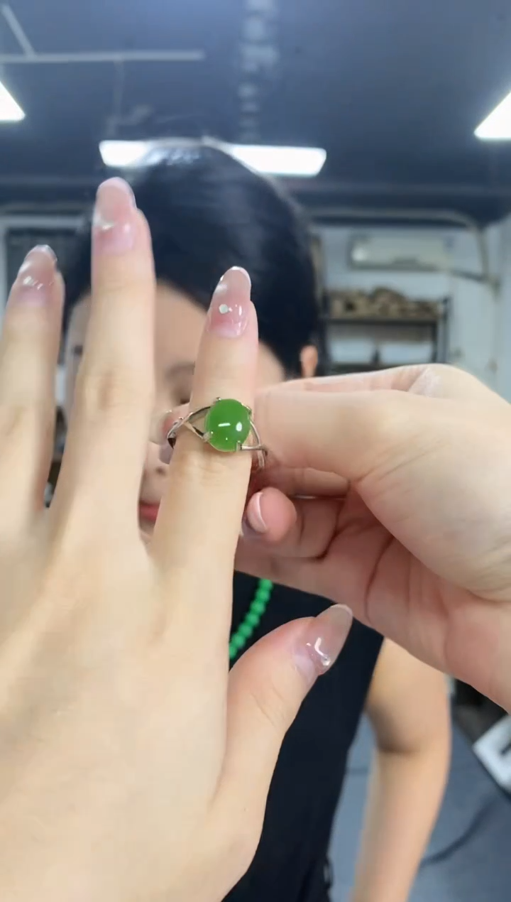 和田玉（碧玉）戒指未镶嵌闪购链接多样性发其一颜色微差