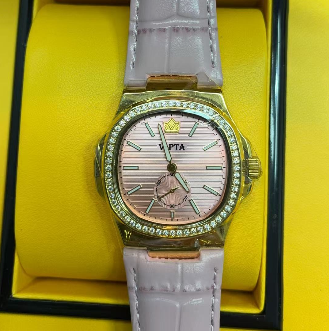 女士鹦鹉螺马卡龙颜色防水时尚经典腕表