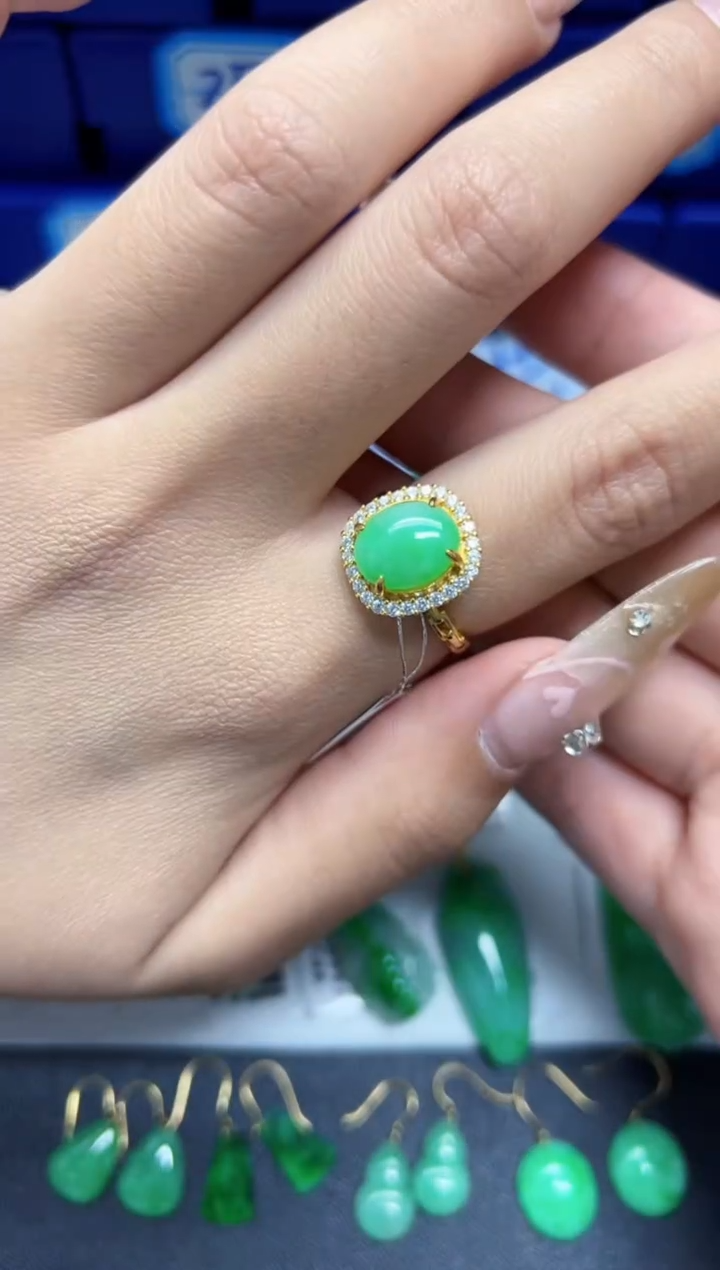 【闪购商品】翡翠戒指未镶嵌Y缅料A货/支持复检/一件