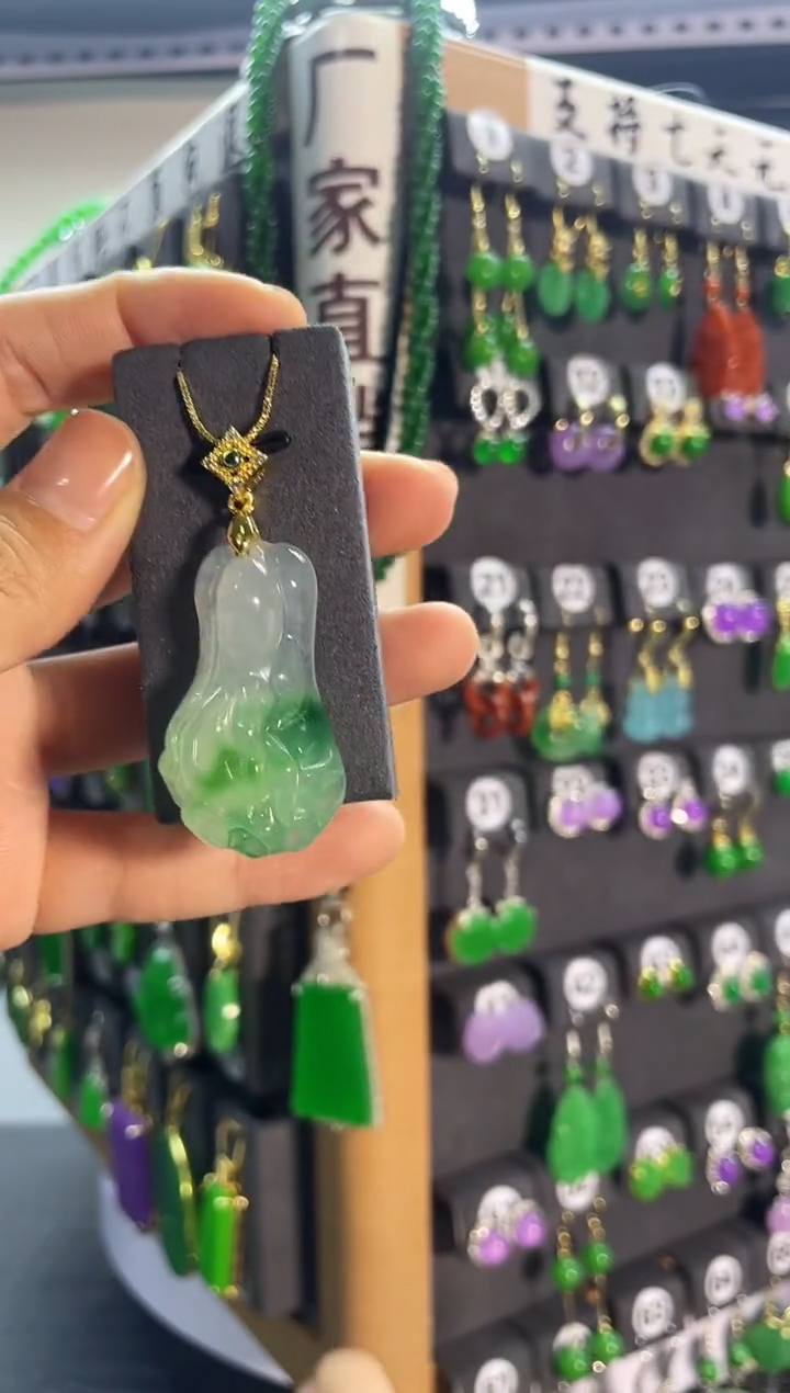 【闪购商品】翡翠耳饰银S925镶嵌213..