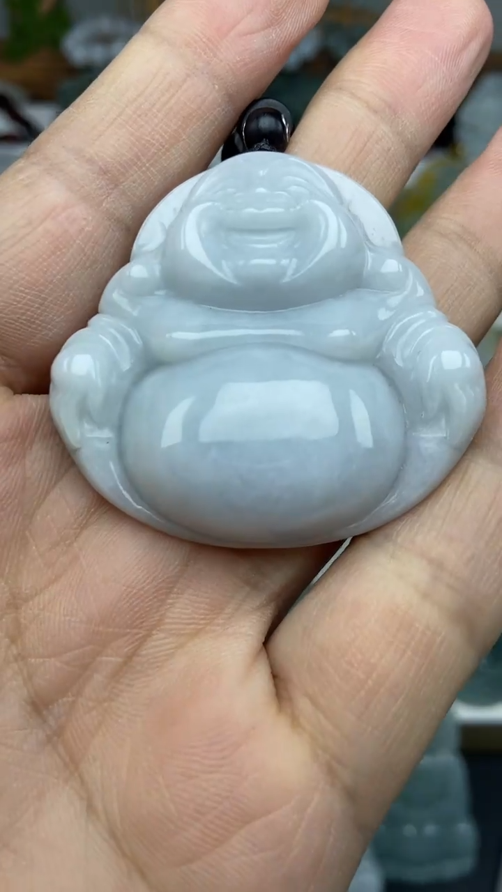 翡翠未镶嵌颈饰佛公