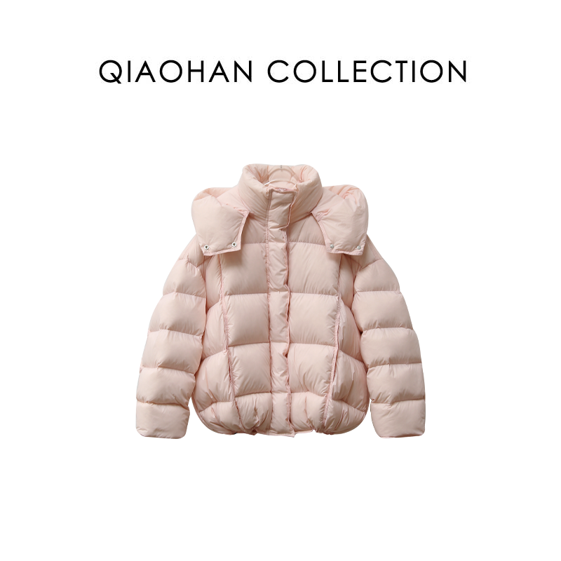 2025新款【俏韩--告白气球】泡芙加厚连帽白鸭绒时尚冬保暖羽绒服