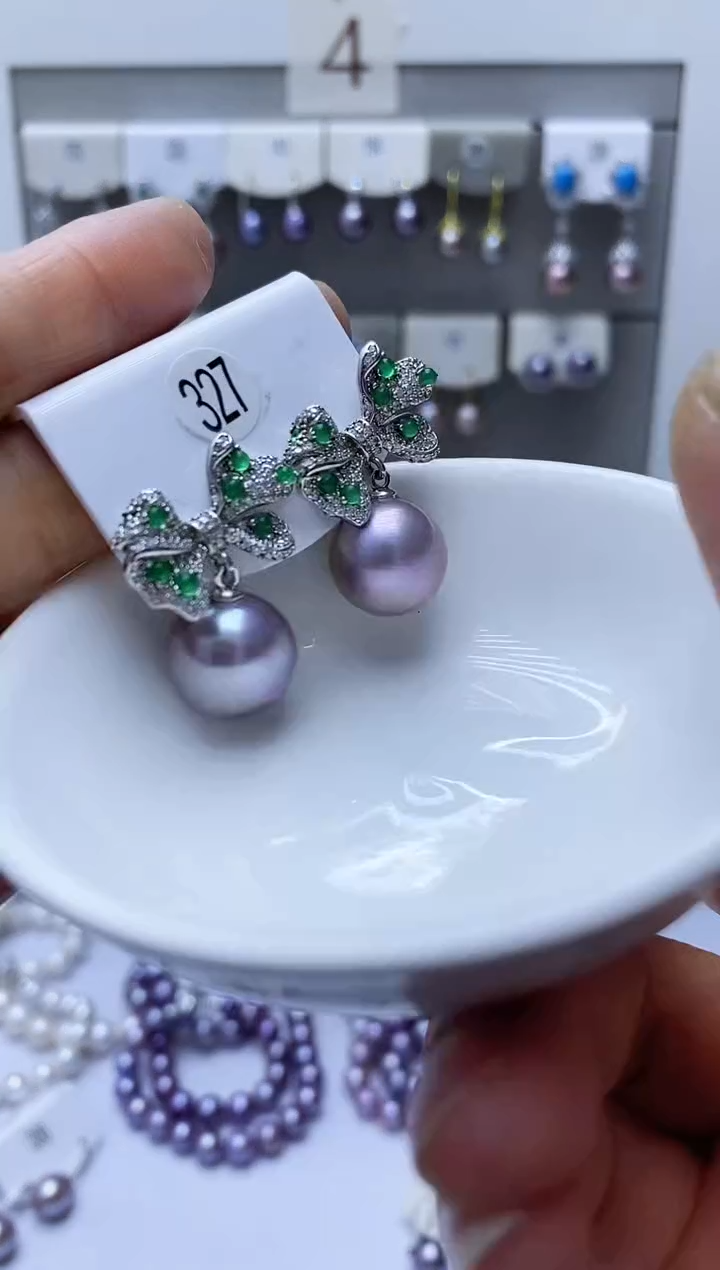 【闪购商品】淡水珍珠耳饰银S925镶嵌327