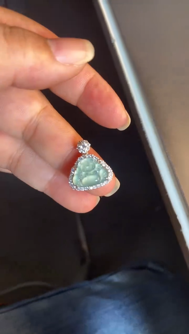 吊坠(不含链)银S925镶嵌翡翠1