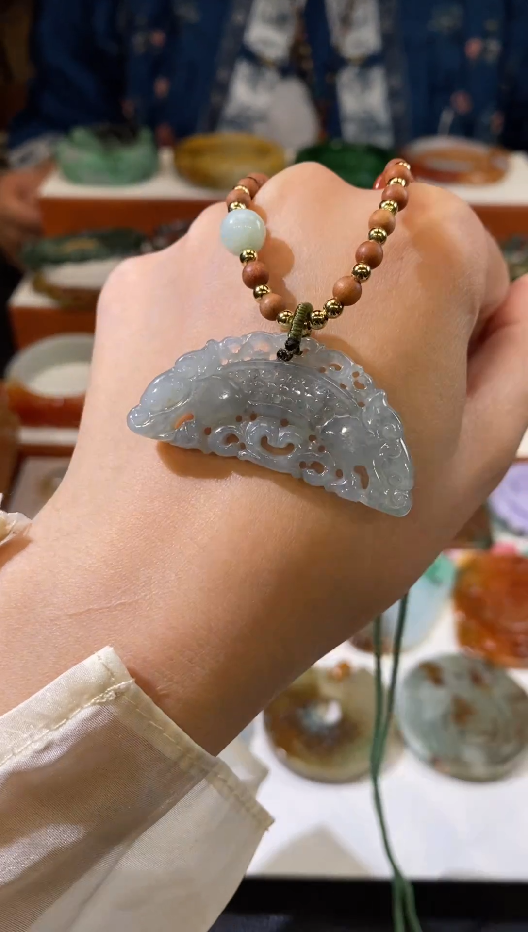 翡翠未镶嵌吊坠(赠链)挂件