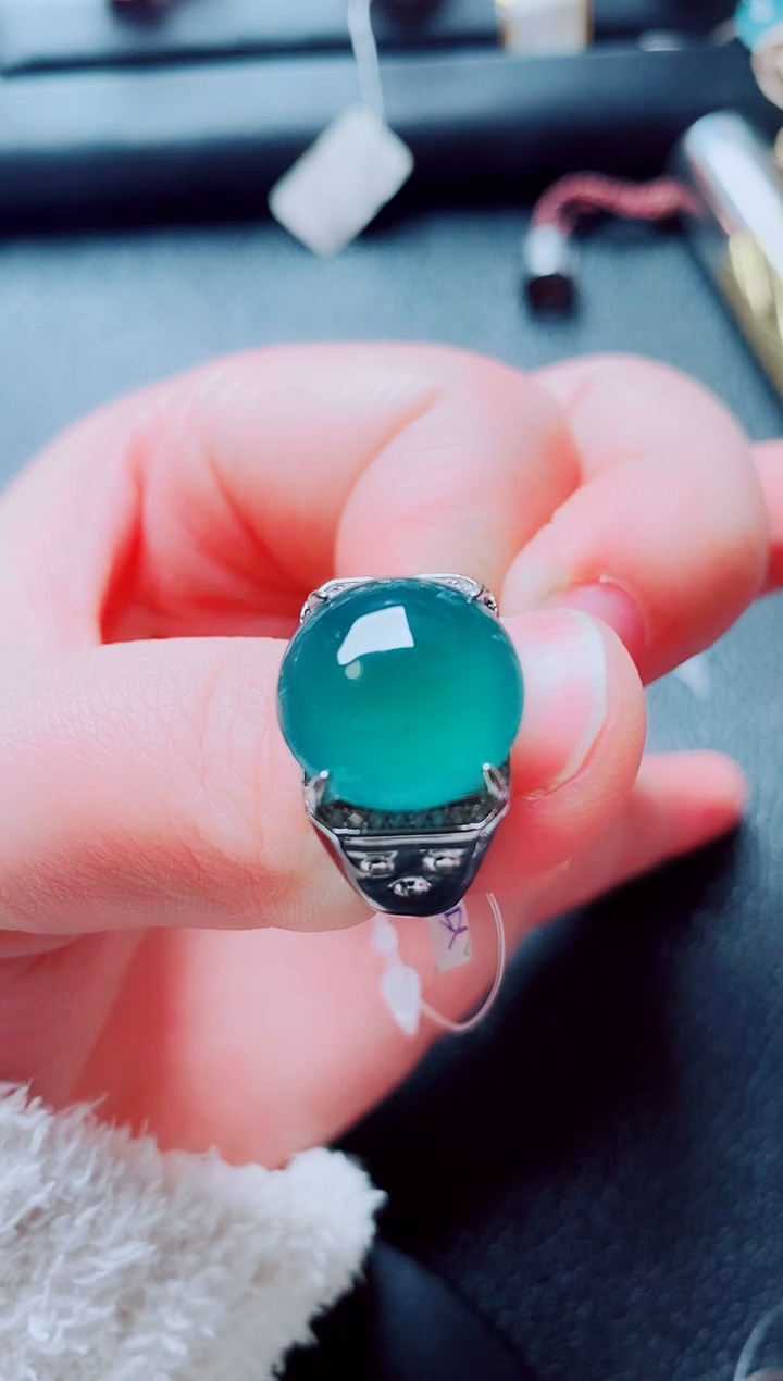 银S925镶嵌戒指翡翠1111