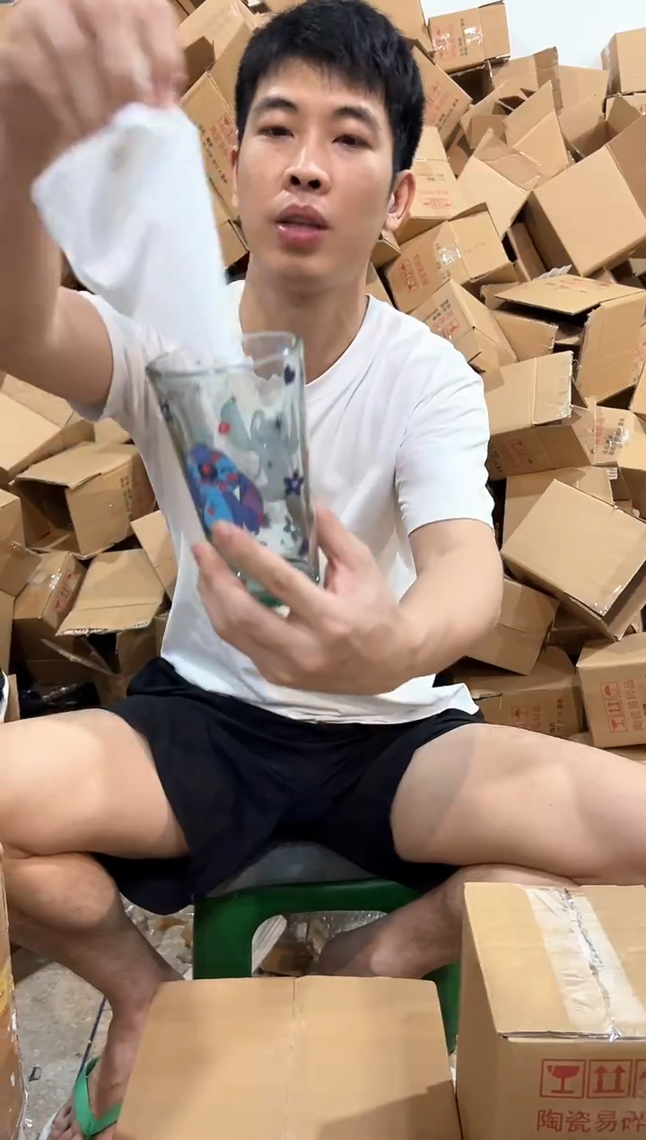 瓷片史迪仔玻璃杯