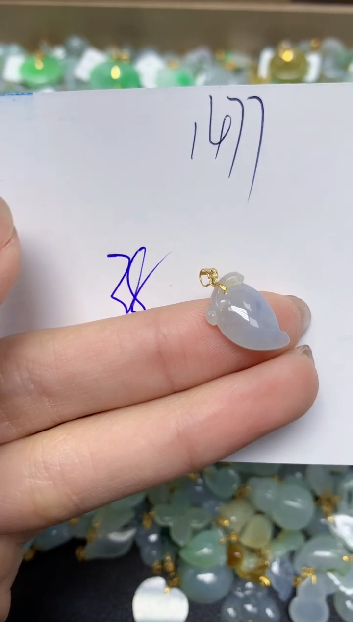 【闪购商品】翡翠颈饰18K金镶嵌 天然翡翠A货