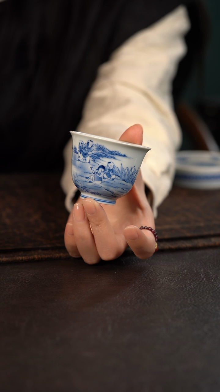 【闪购商品】杯聚澜堂童子戏水铃铛杯