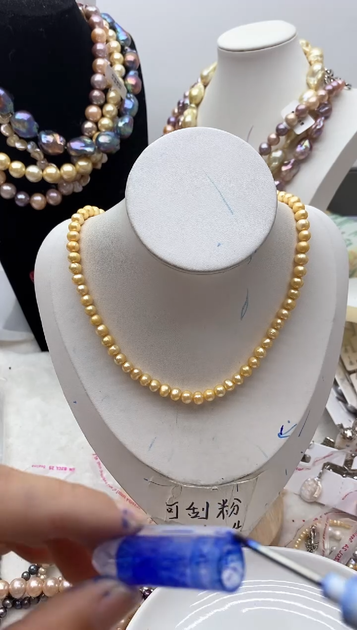 【闪购商品】淡水珍珠颈饰钛钢195