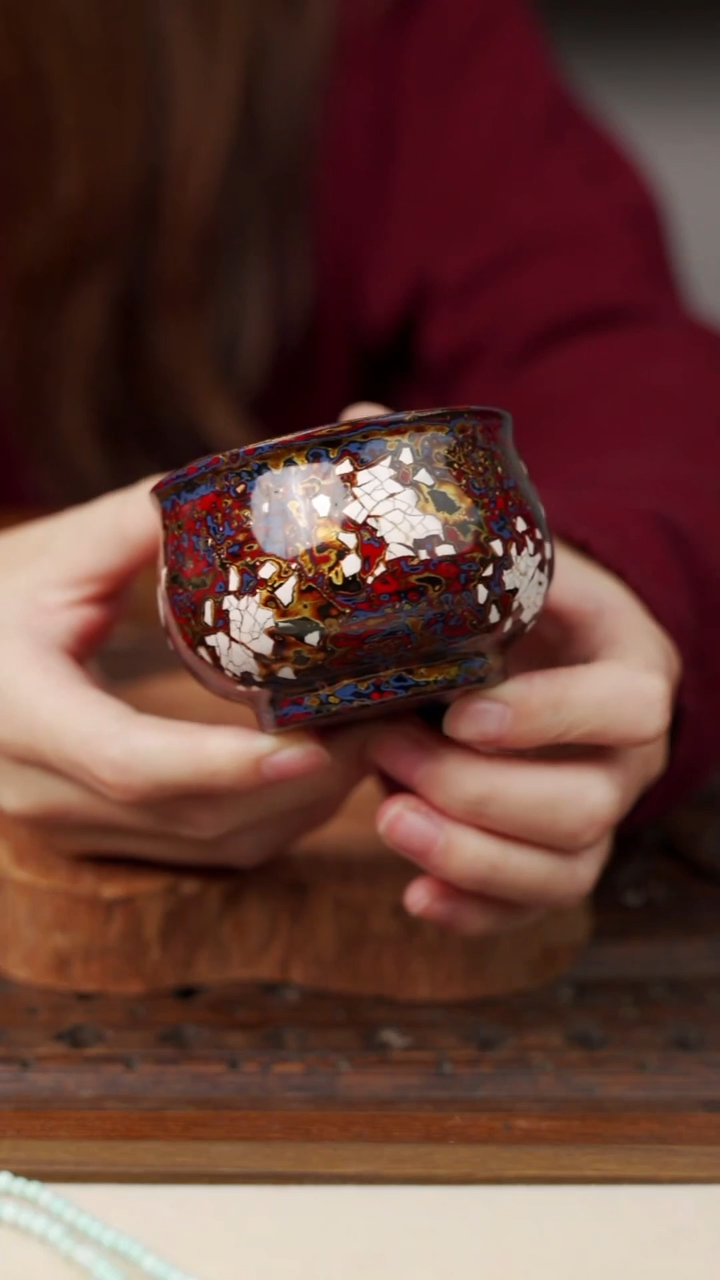 漆器螺钿蛋壳 主人杯