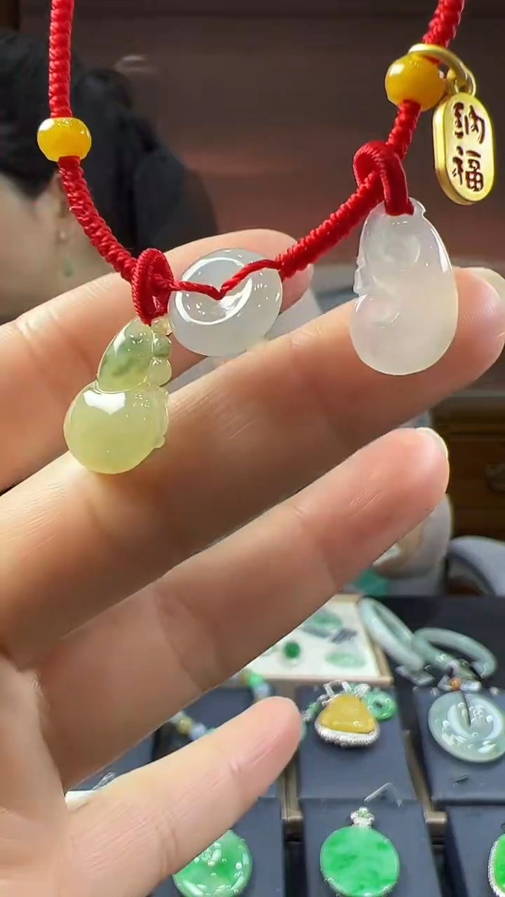 未镶嵌挂件翡翠脚链