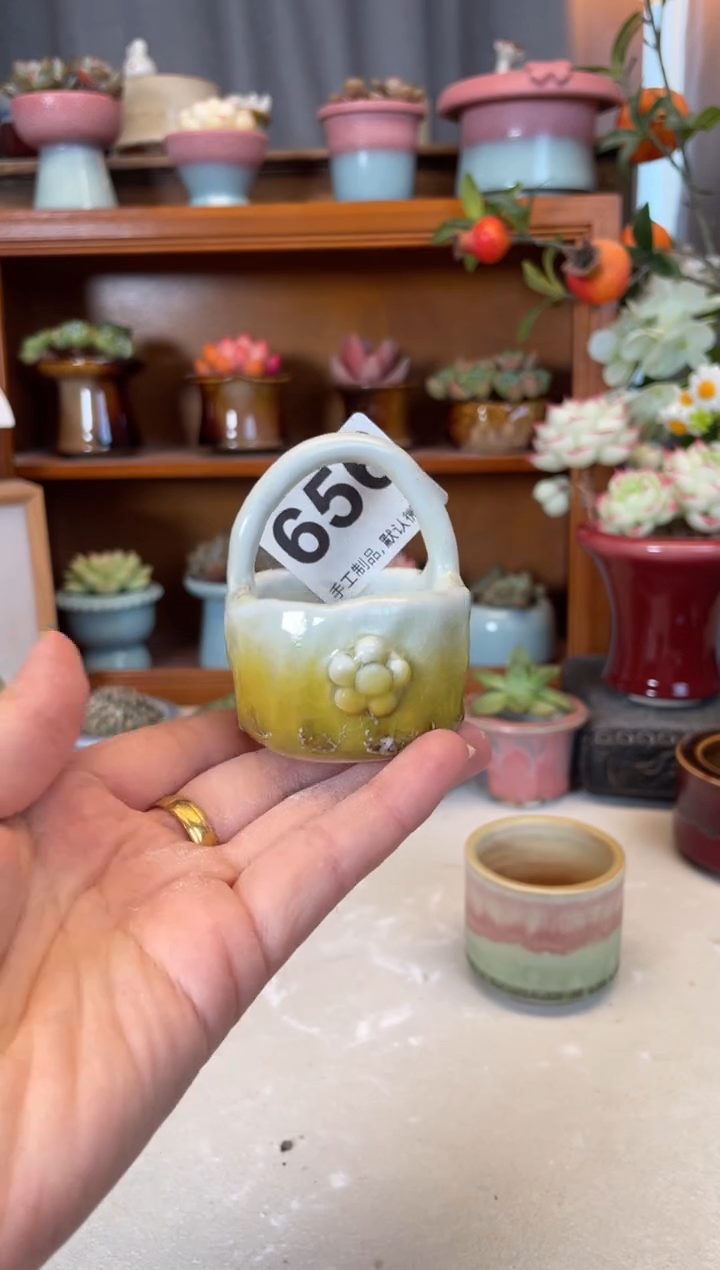 瓷片656知木小芳花盆