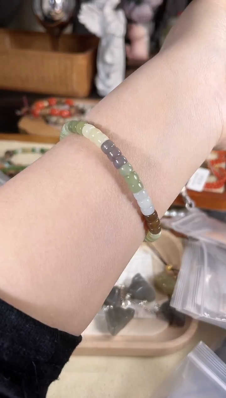 未镶嵌手链和田玉多样性发其一孤品默认微瑕