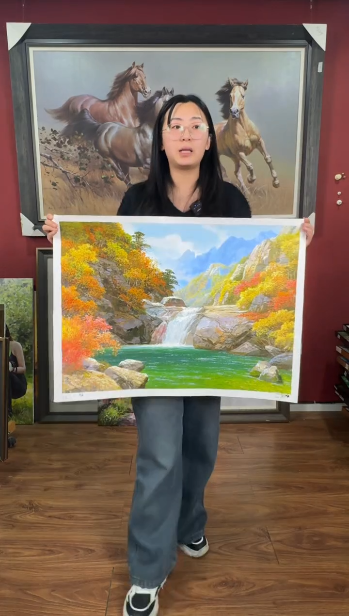 油画【35号】约50*70cm丨朝鲜原创纯手绘孤品油画丨顺丰包邮