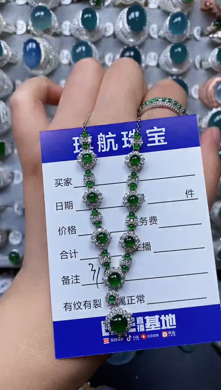 【闪购商品】翡翠颈饰银S925镶嵌0313