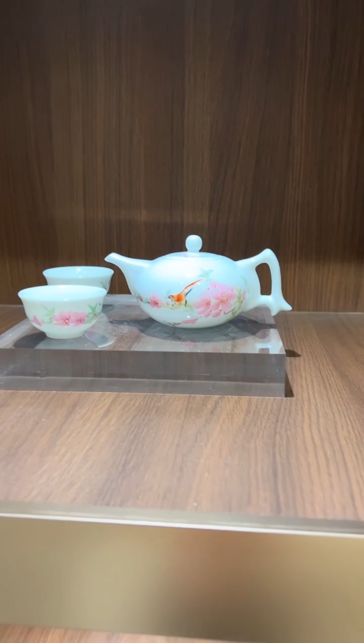 【闪购商品】其他水点桃花茶壶两杯套组