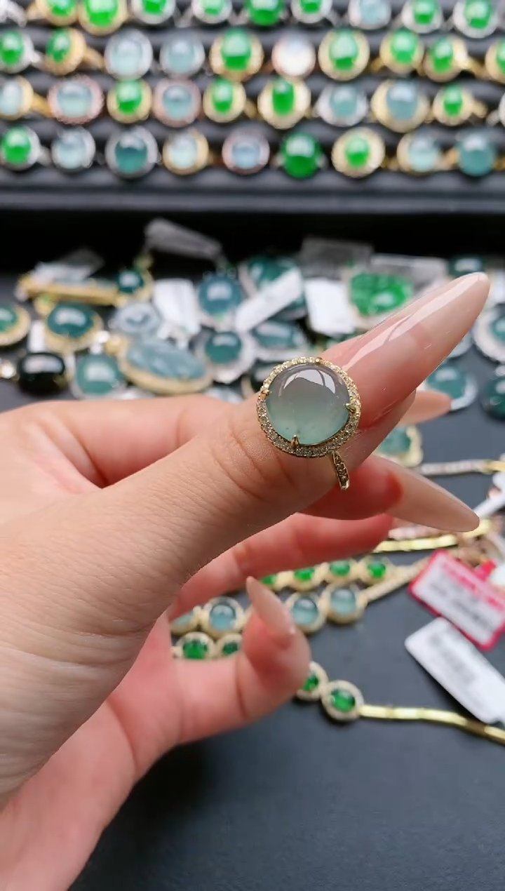 【闪购商品】翡翠戒指银S925镶嵌11111