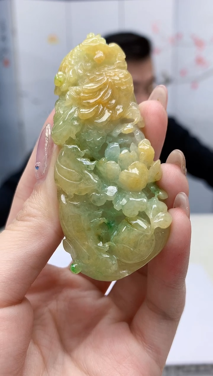 【闪购商品】定制翡翠未镶嵌5152jw-毛货挂件95