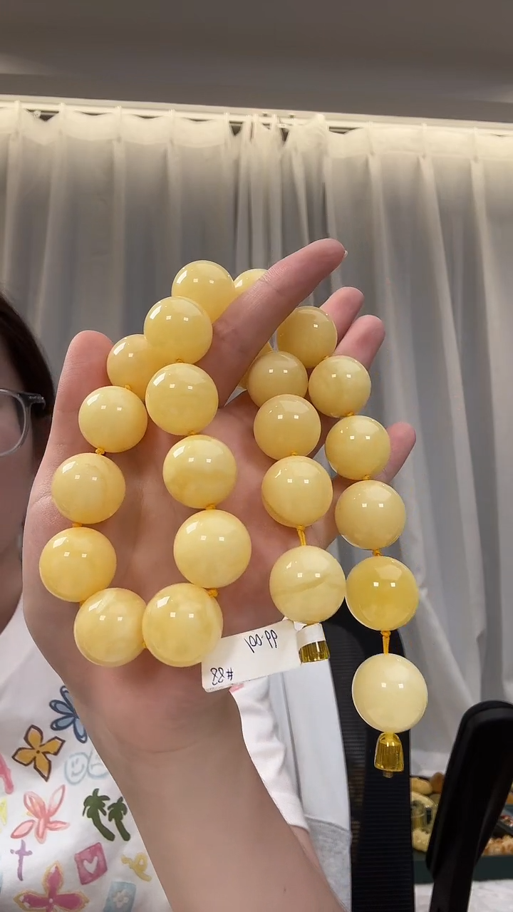 琥珀颈饰未镶嵌项链