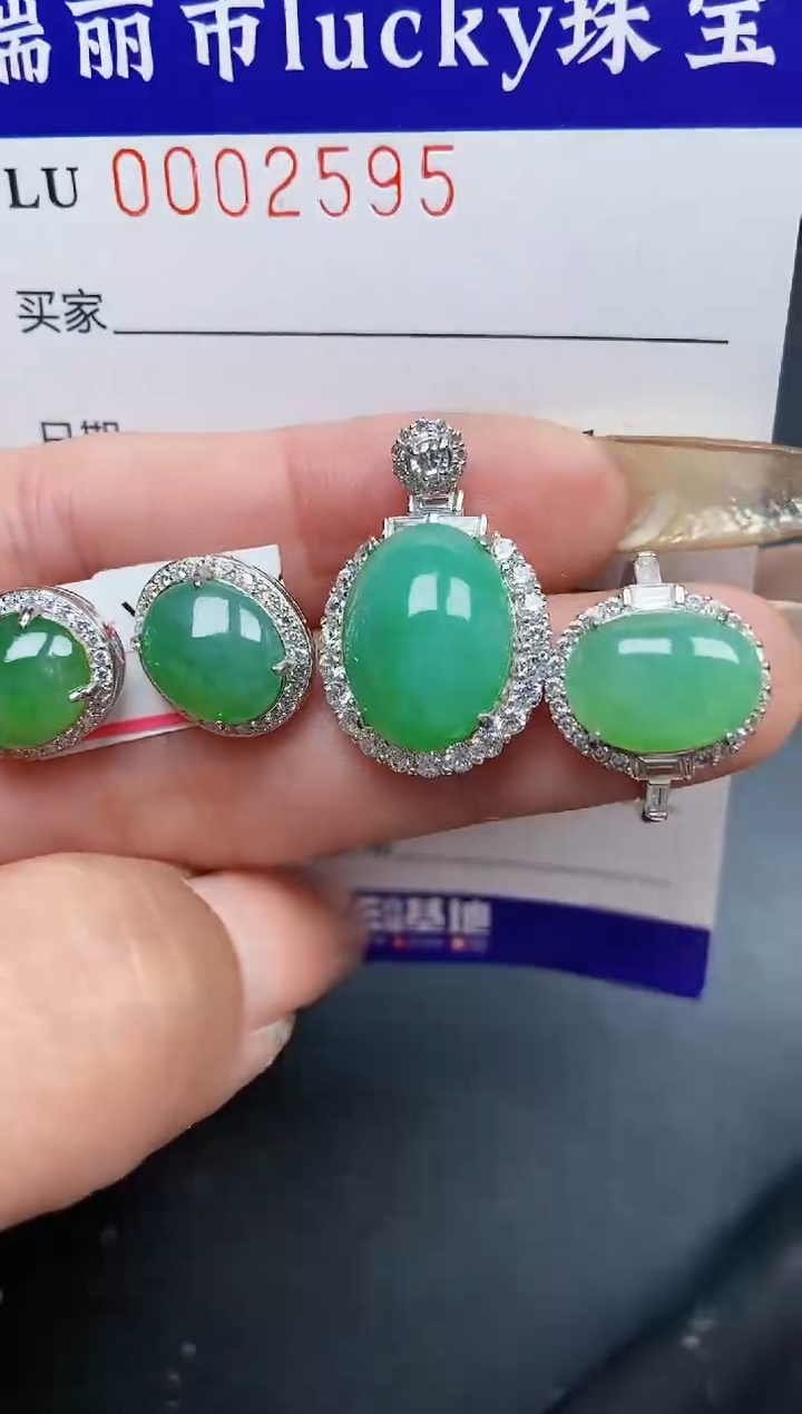 【闪购商品】翡翠颈饰银S925镶嵌2595