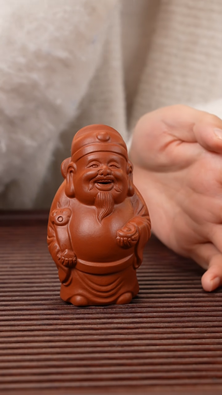 【闪购商品】紫砂茶宠朱泥财神