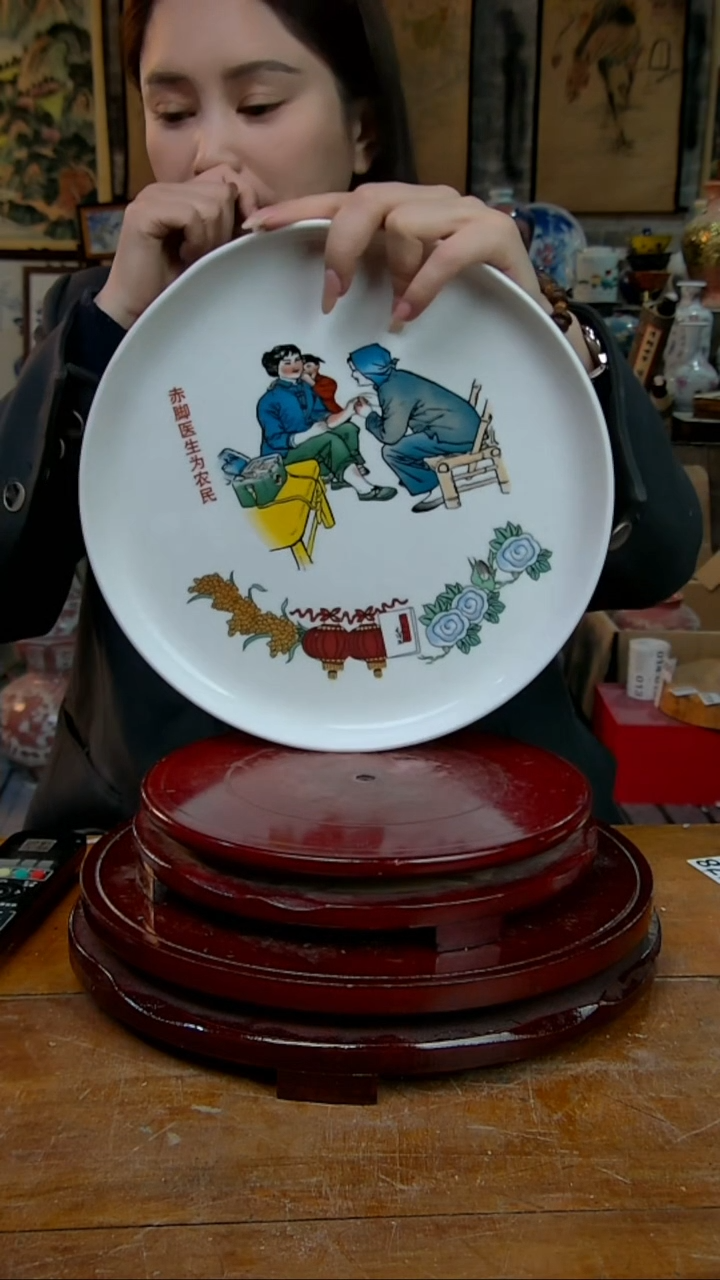 摆件陶景德镇陶瓷摆件医生茶盘