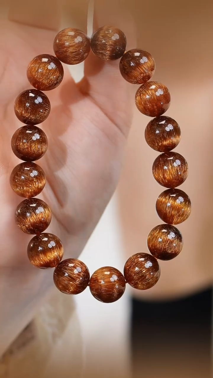 手串未镶嵌水晶铜发晶手串12m+ JP50014宋