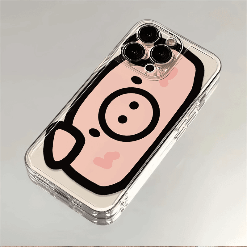 可爱粉色猪猪适用iPhone苹果15promax手机壳14pro/14plus/全包