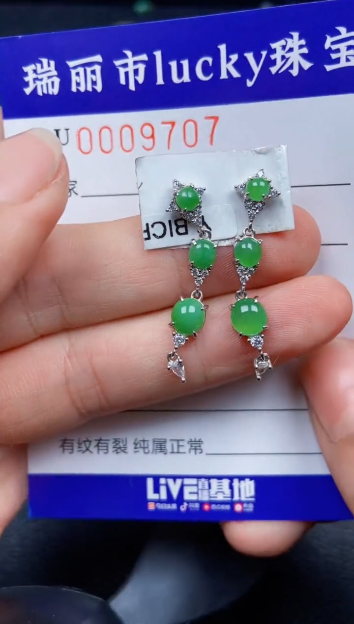 【闪购商品】翡翠颈饰银S925镶嵌9707