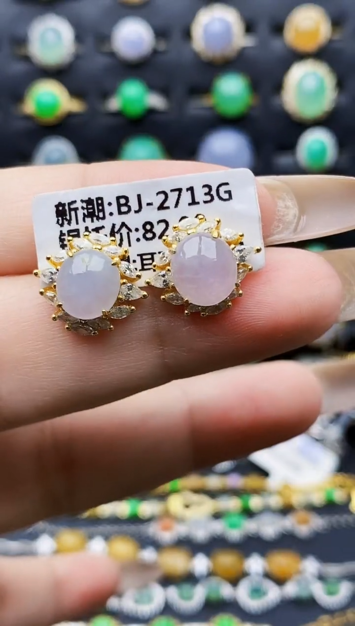 银S925镶嵌戒指翡翠1587