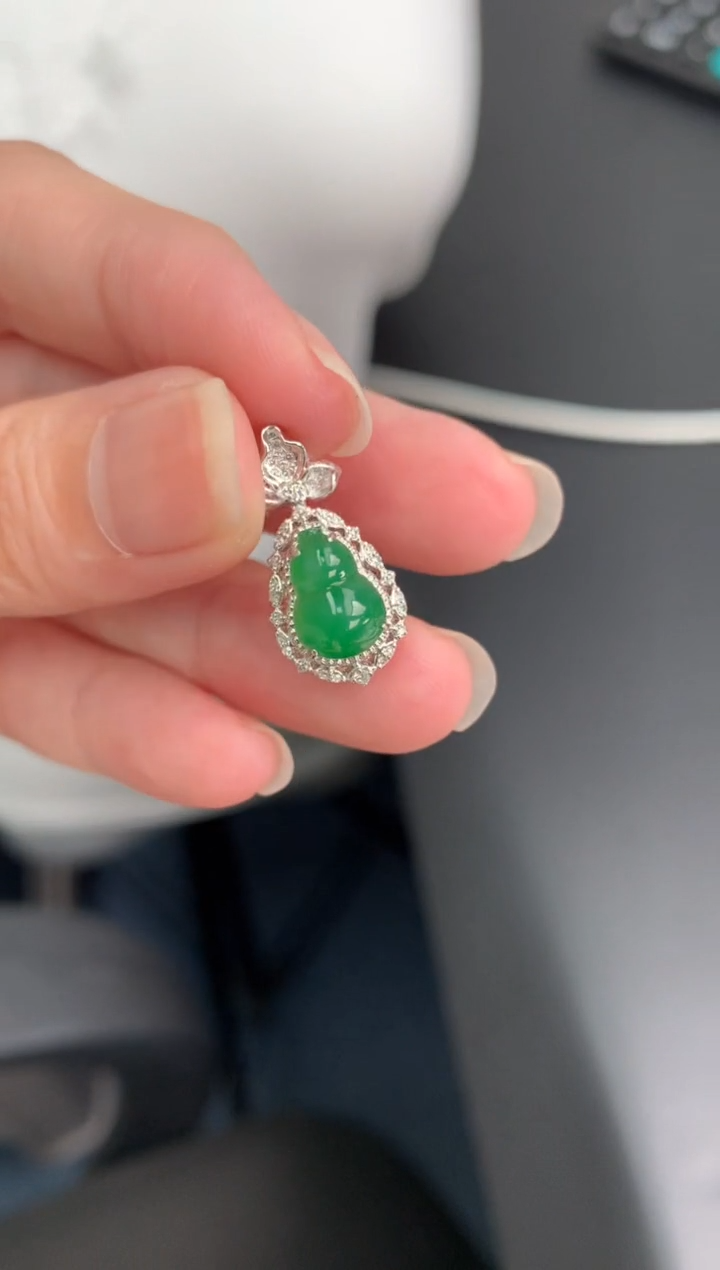 【闪购商品】定制翡翠18K金镶嵌模式推广期24小时鉴赏期