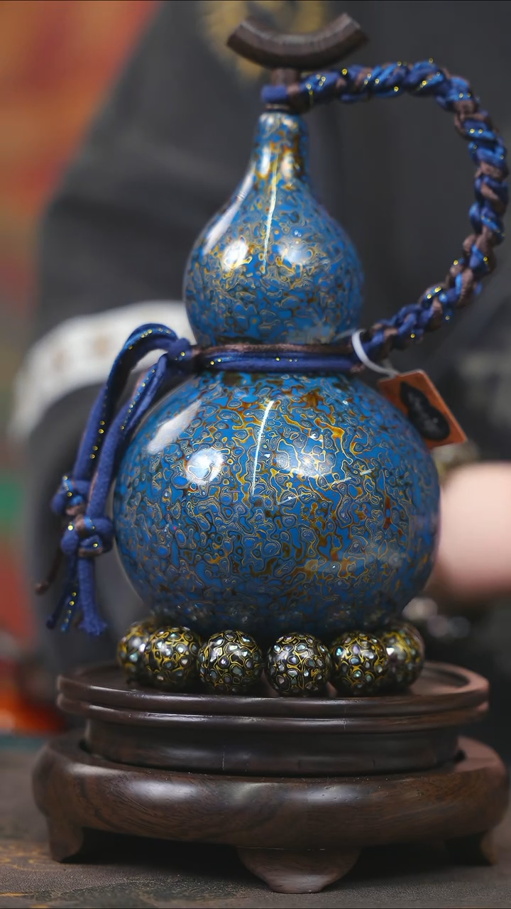 【闪购商品】YB196漆艺酒葫芦不包手串及旋转底座