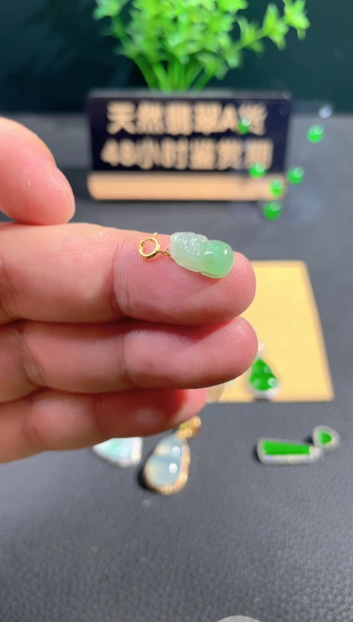 【闪购商品】翡翠颈饰18K金镶嵌翡翠