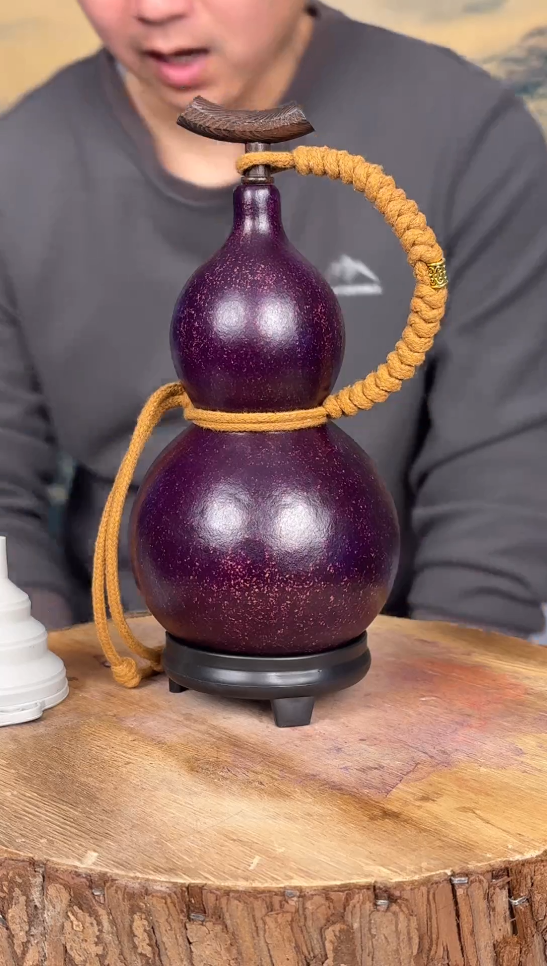 冬*天然葫芦 大漆酒葫芦 能装开水 一物一拍