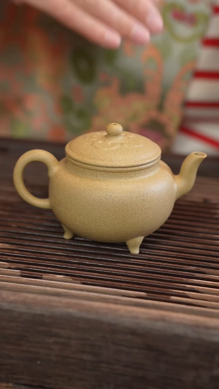 茶壶紫砂大彬如意 本绿 半手工 180cc