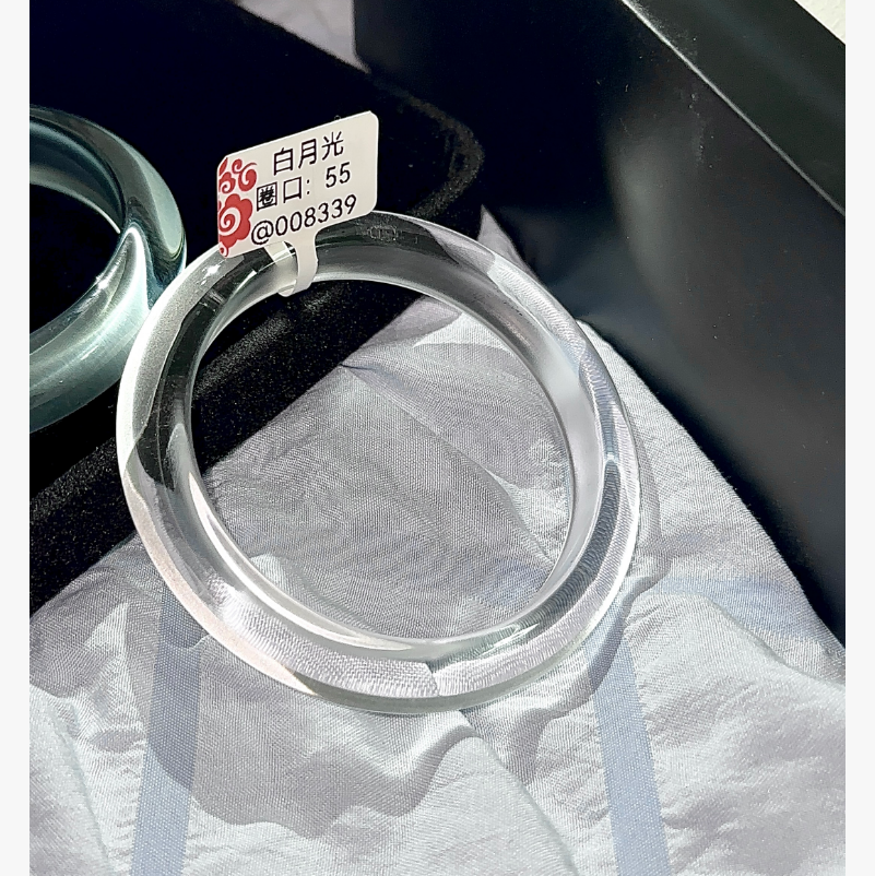 水晶白月光荔枝冻水晶手镯工艺水晶饰品