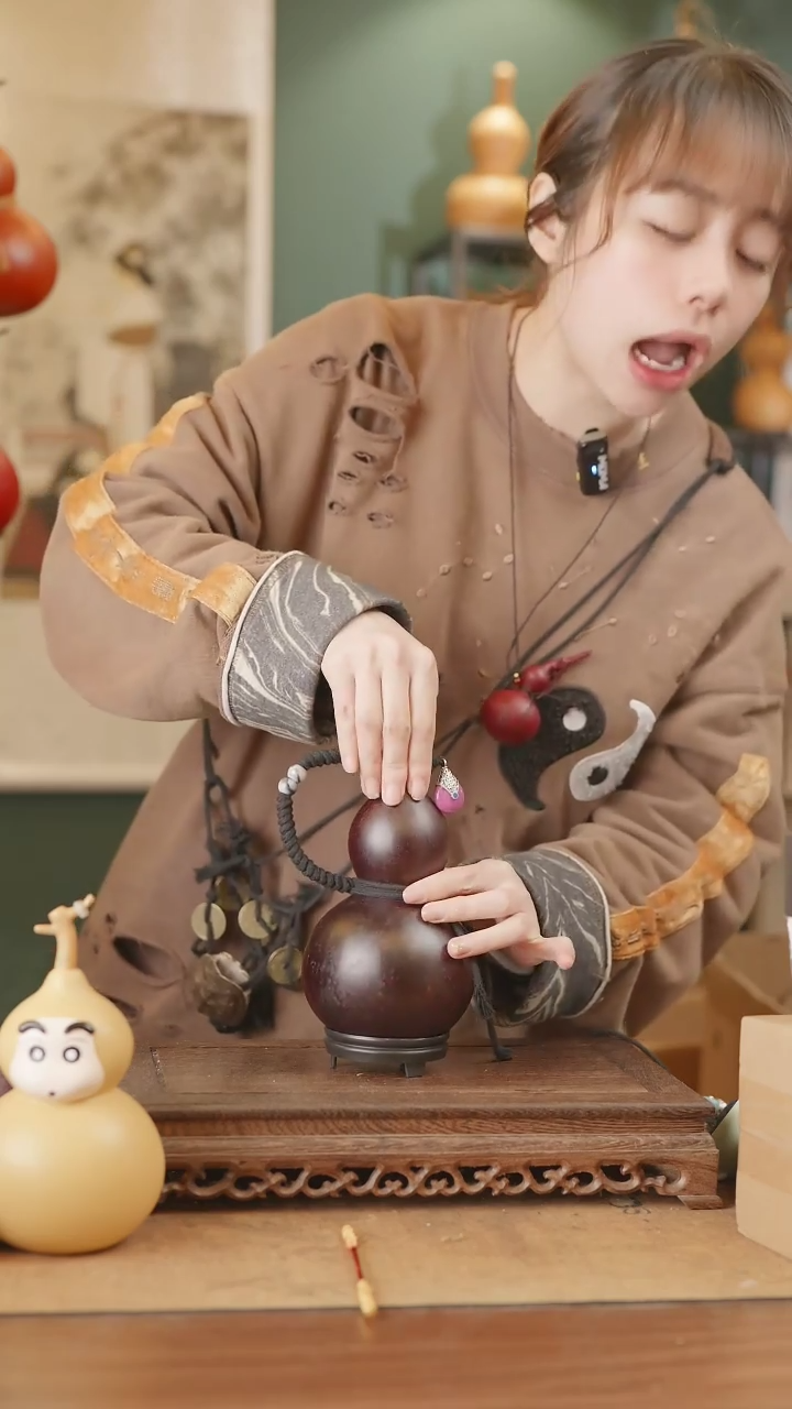 【闪购商品】320号精品天然大漆工艺防渗内胆酒葫芦~