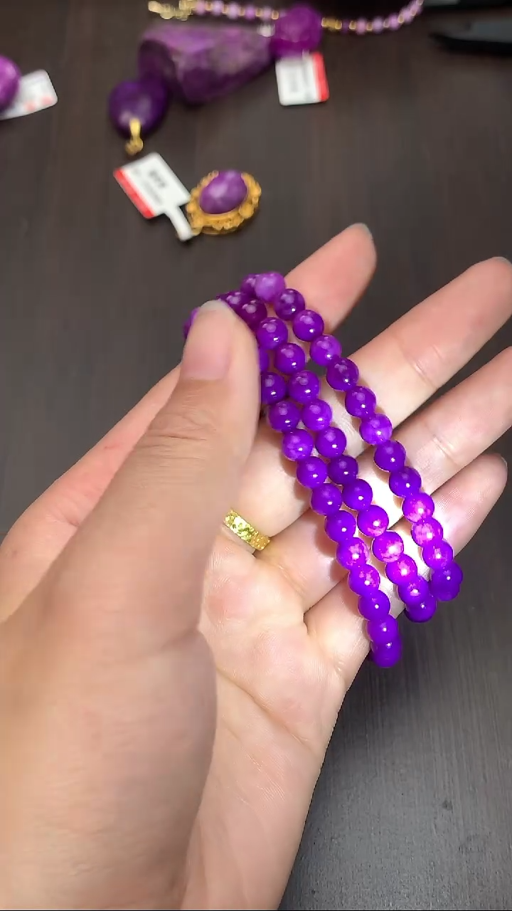 未镶嵌苏纪石（舒俱来）手链奶昔约6毫米多样性发一件