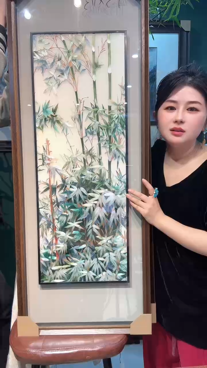 横款非遗苏绣手工刺绣装饰画不包邮