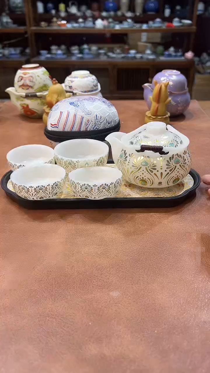 真的很便宜会开片的旅行茶具