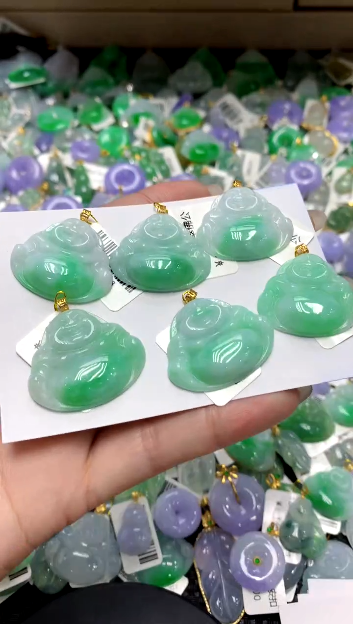 【闪购商品】翡翠颈饰18K金镶嵌111111111（多样性发其一）1