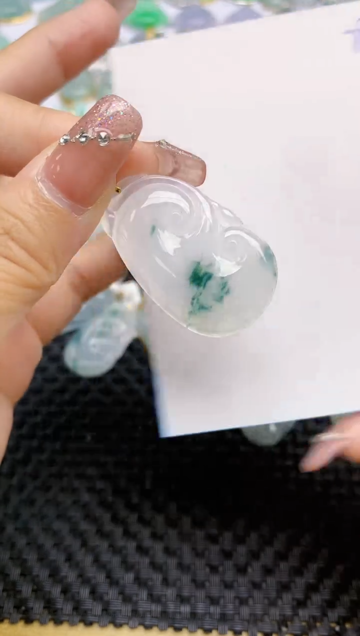 【闪购商品】翡翠颈饰18K金镶嵌天然A货翡翠 79